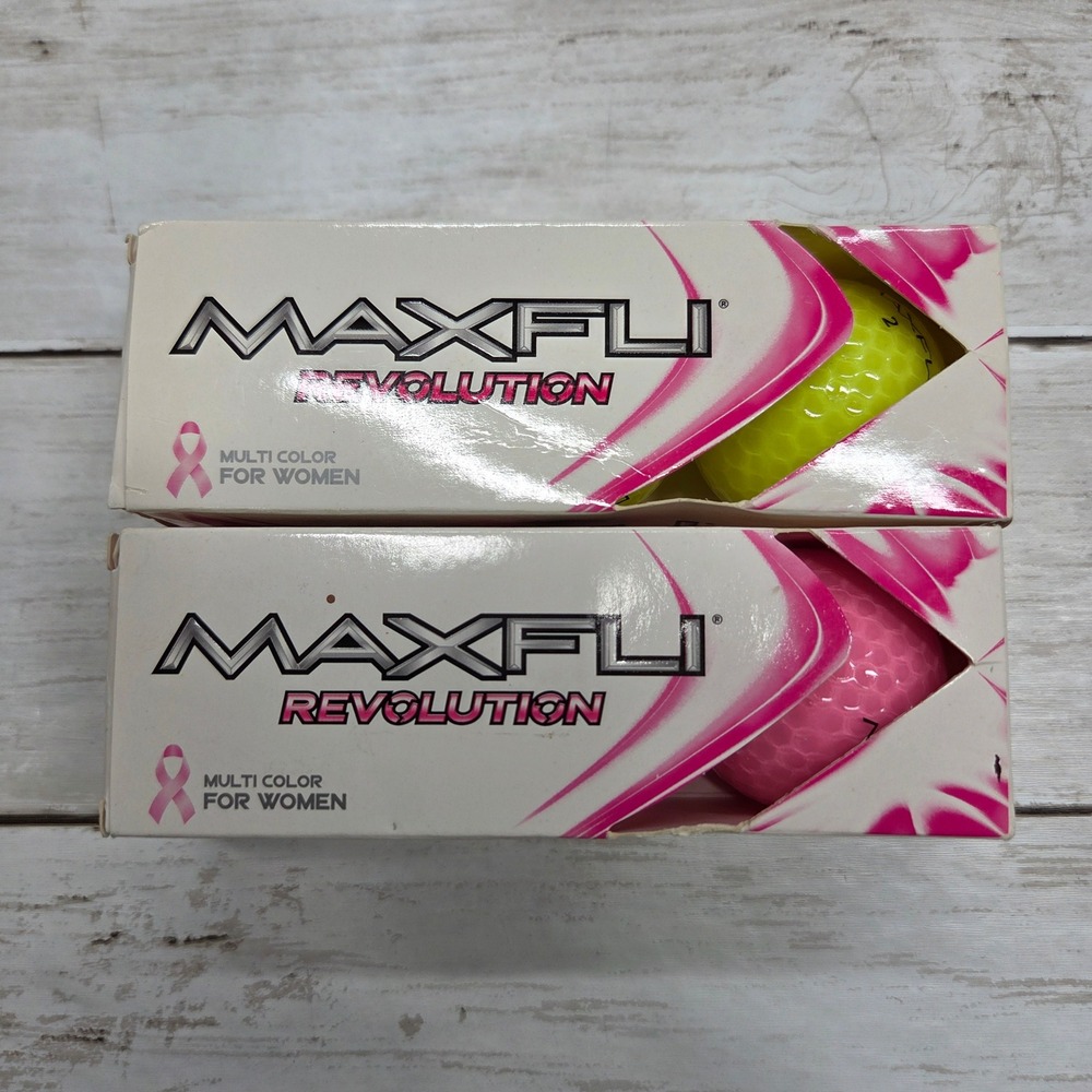 Maxfli Revolution Golf Balls Women 6 Count Pink Yellow Multi Color Low Compress
